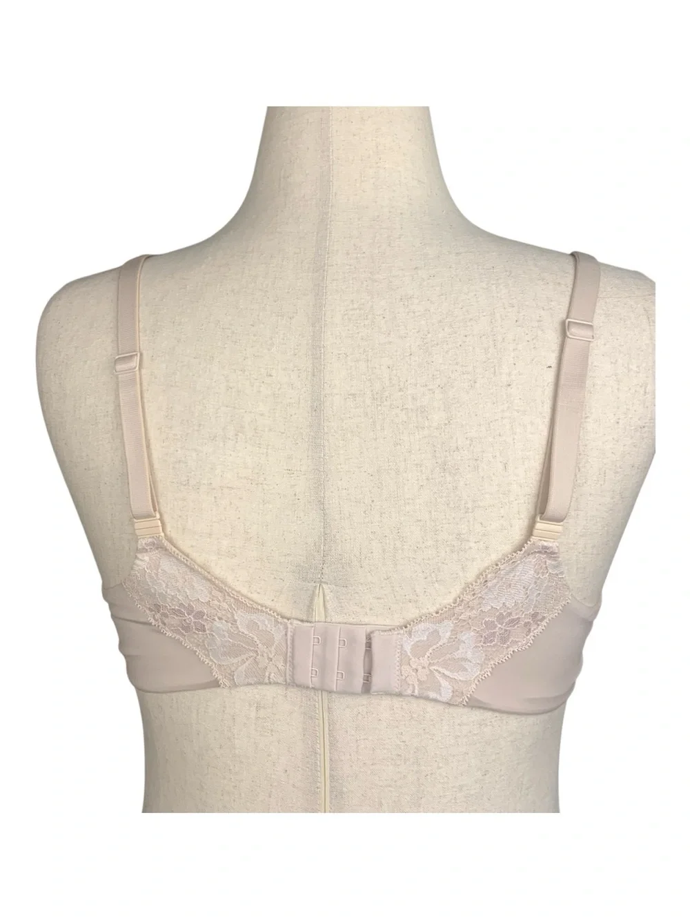 Victoria's Secret Demi Bra Beige Ivory Lace Mesh Underwire Lingerie Romantic 38B